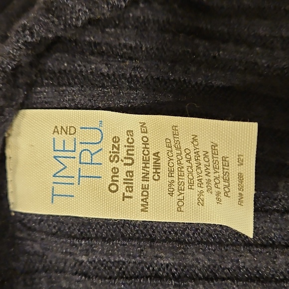 Time And Tru Navy Blue Women's Poncho - Picture 7 of 7